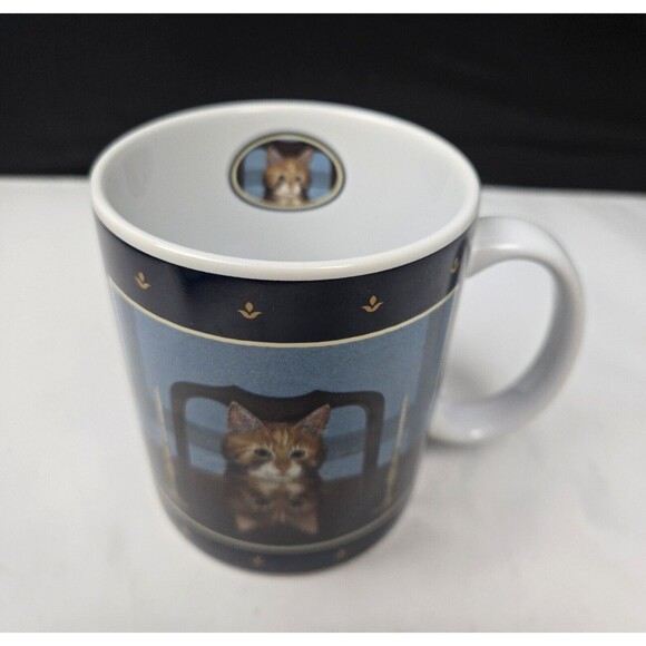 Vintage Lang & Wise Lord Buffington Cat Mug Lowell Herrero Painting 1997 NEW - Picture 8 of 16